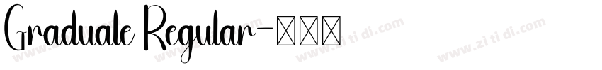 Graduate Regular字体转换